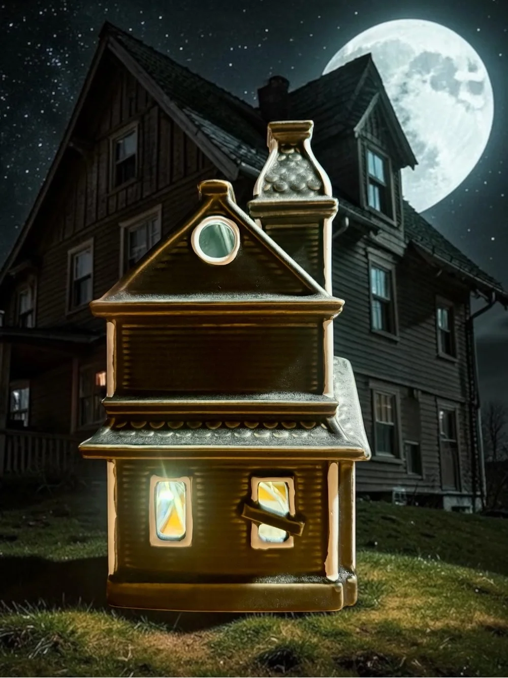 Pottery Barn Ceramic Haunted House ~ Large Version 🎃